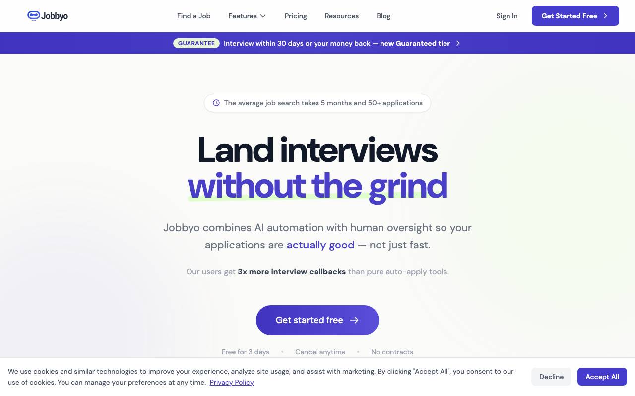 Jobbyo website preview
