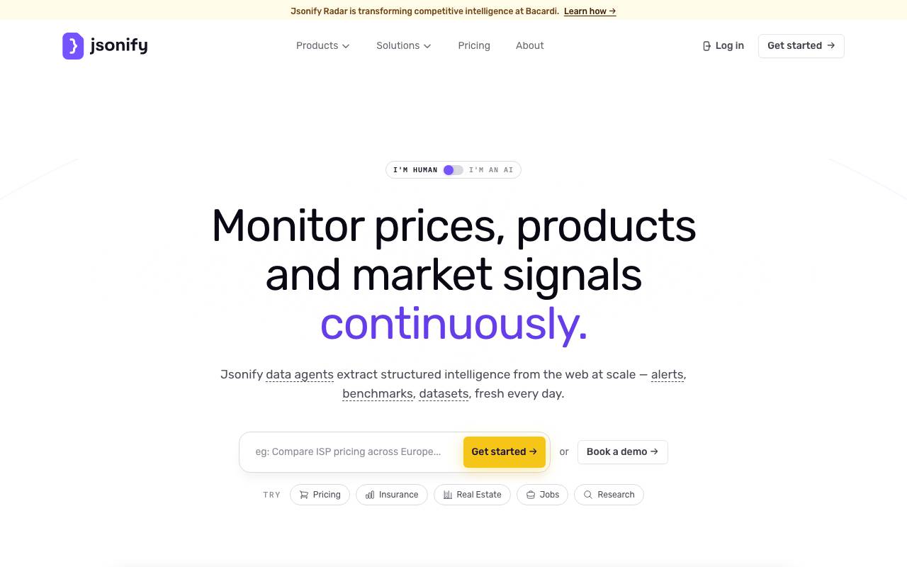 Jsonify website preview