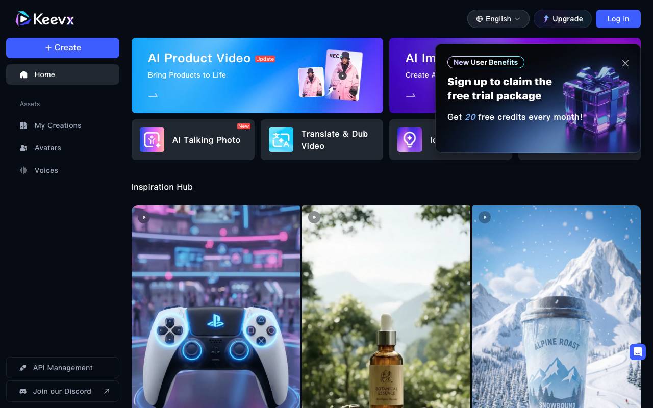 keevx website preview
