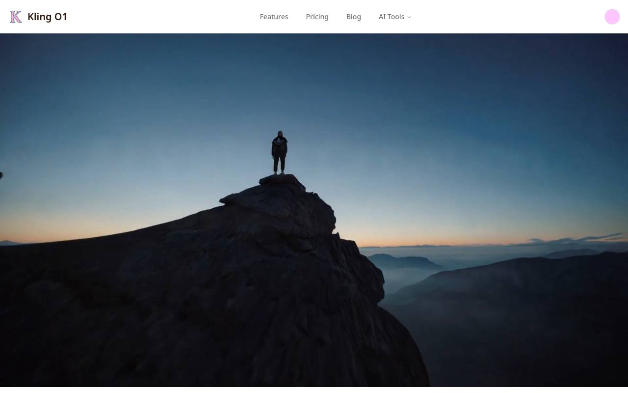 Kling O1 Video Generator website preview