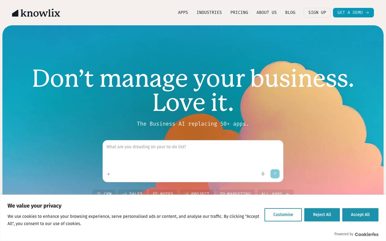 Knowlix AI website preview