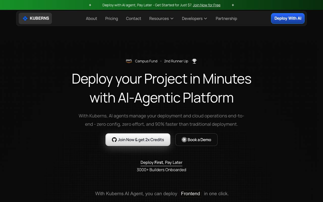 Kuberns website preview