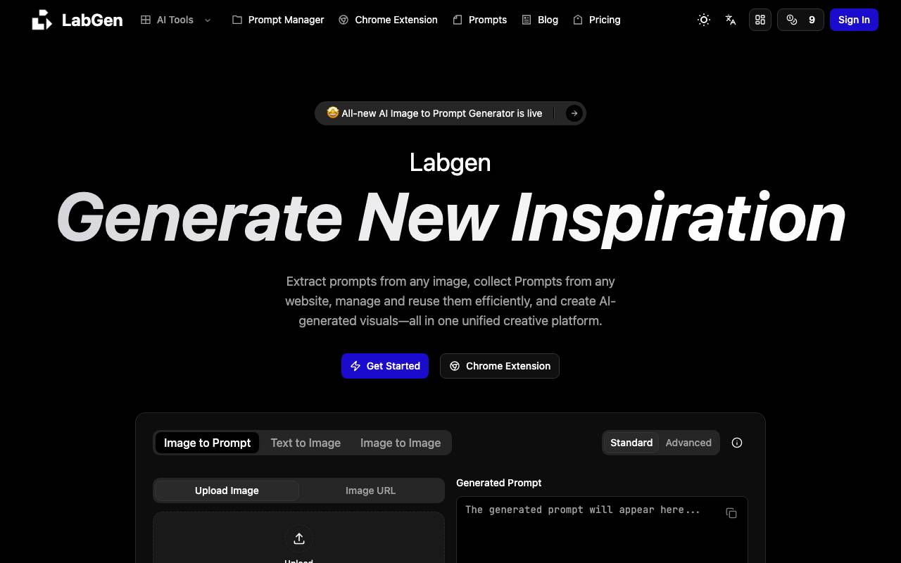 labgen website preview