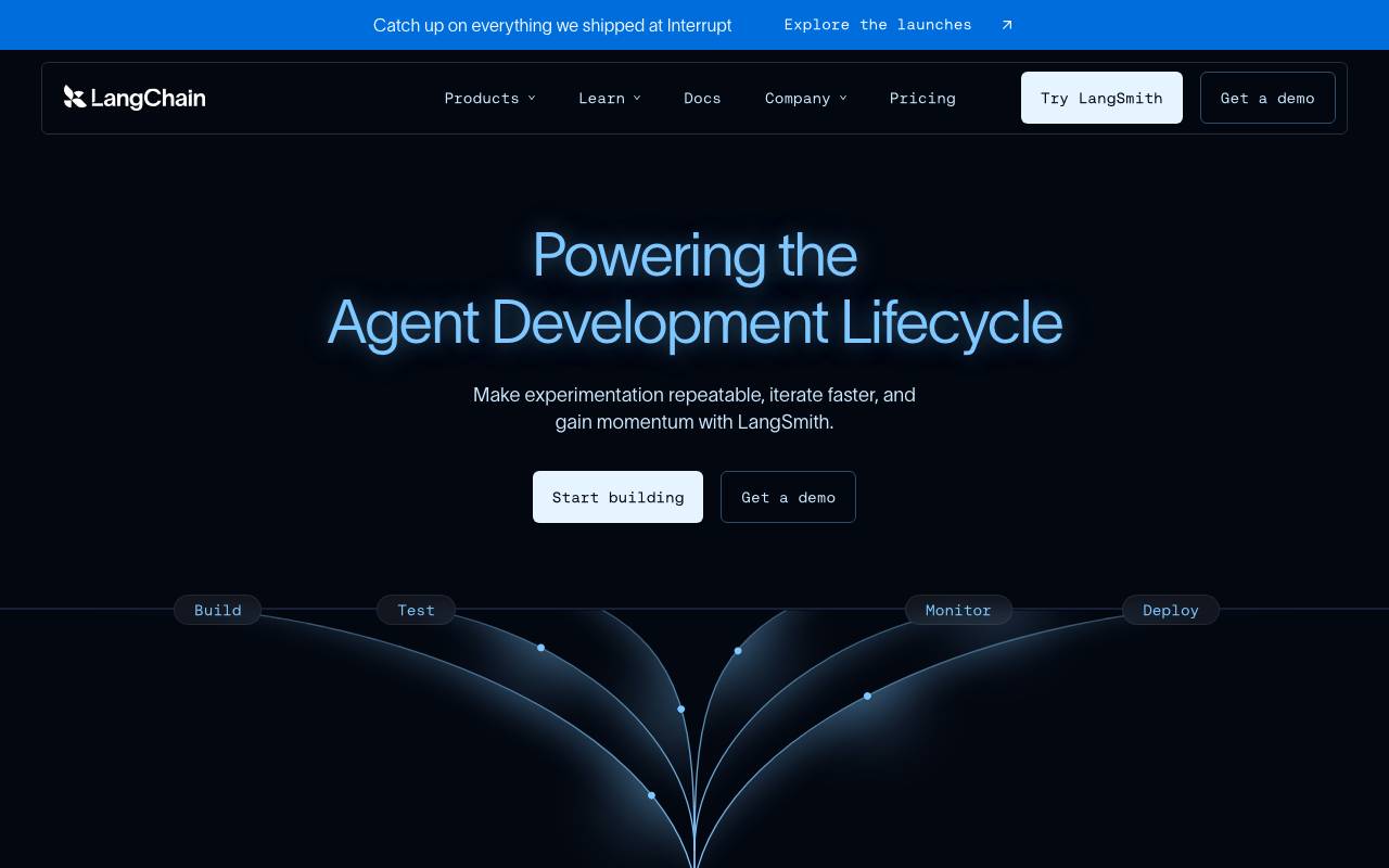 LangChain Agent website preview