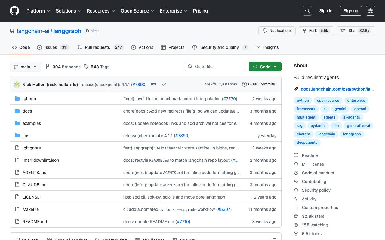 LangGraph website preview