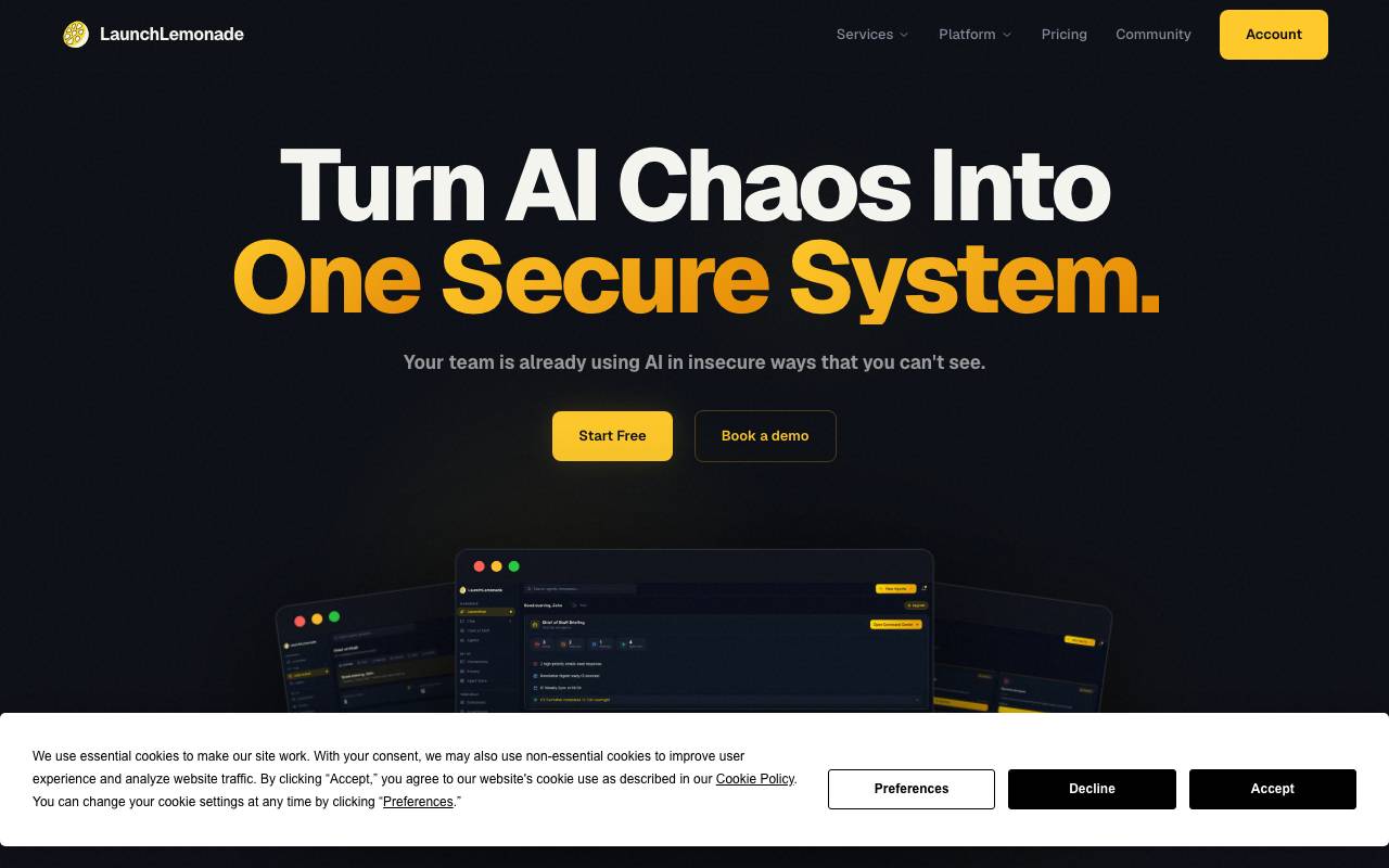 LaunchLemonade website preview