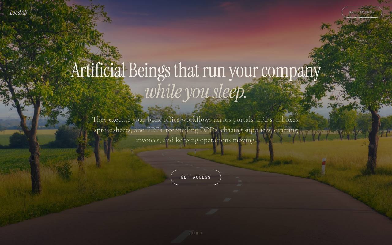 LeedAB website preview