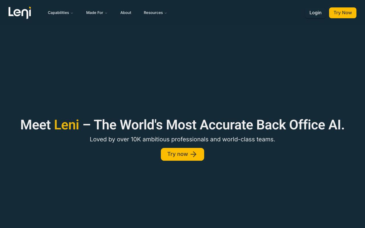 Leni website preview