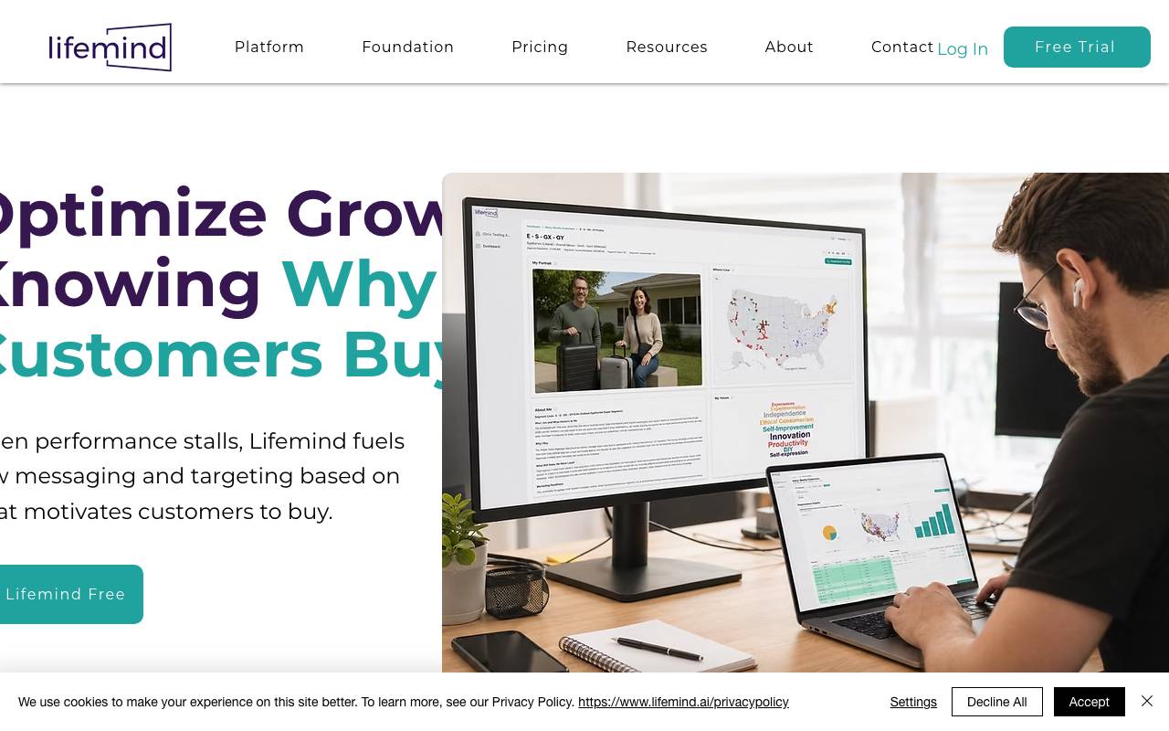 Lifemind website preview