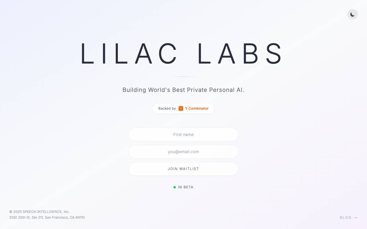 Lilac Labs website preview