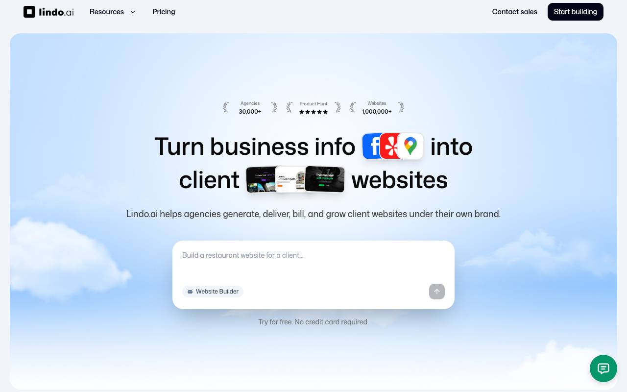 lindo.ai website preview