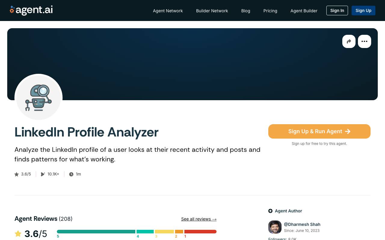 LinkedIn Profile Analyzer website preview