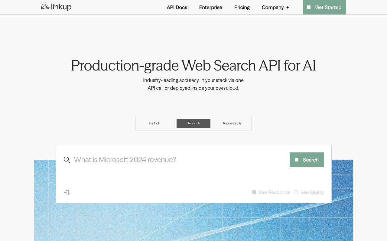 Linkup website preview