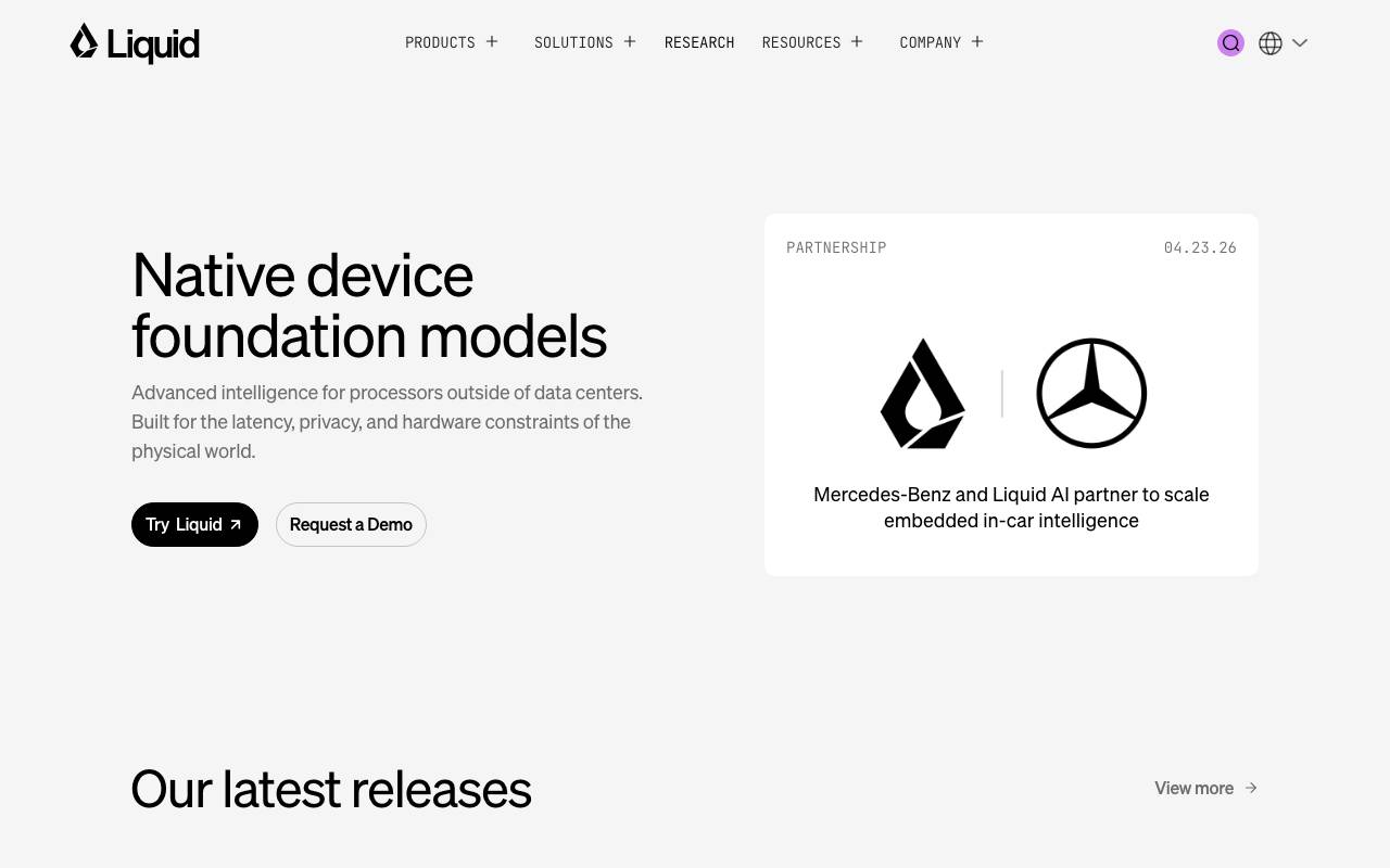 Liquid AI website preview