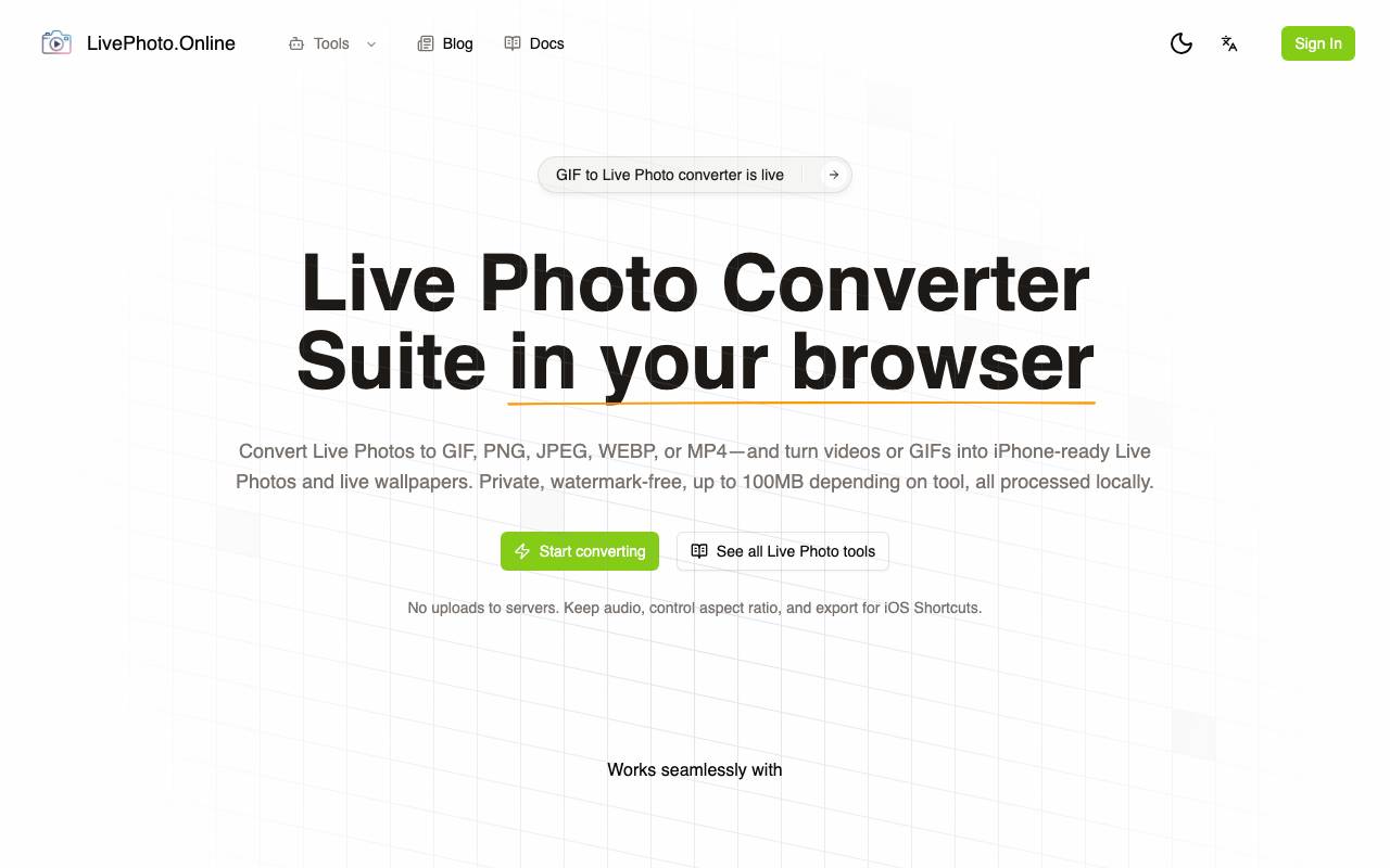 Livephoto.Online website preview