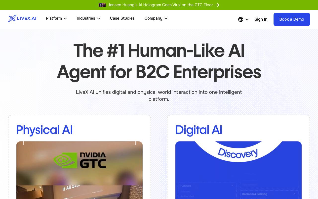 Livex AI website preview