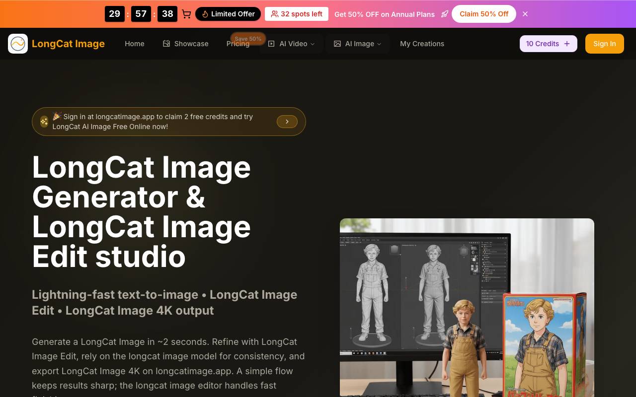 LongCat Image website preview