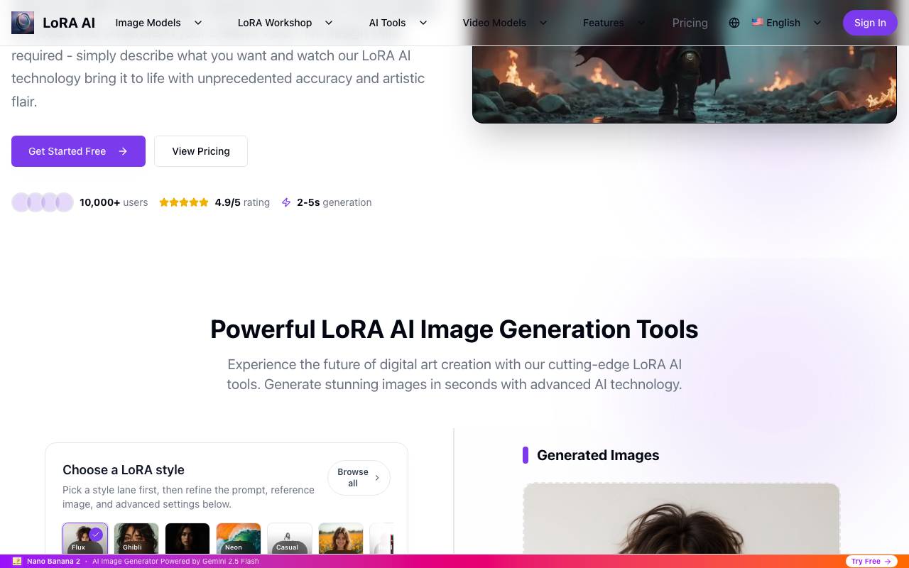 loraai.me website preview