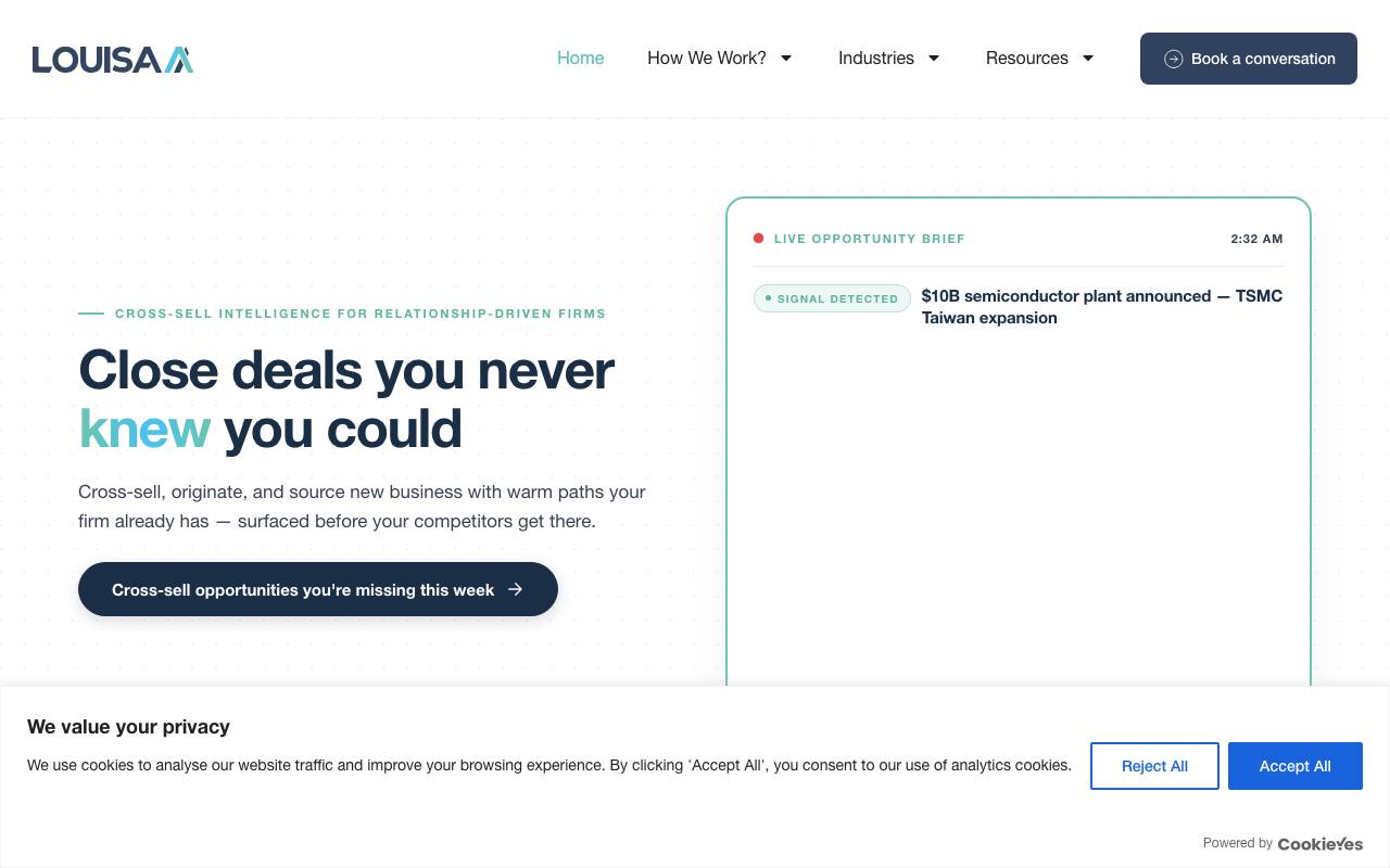 Louisa AI website preview