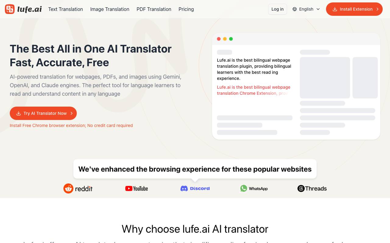 Lufe AI website preview