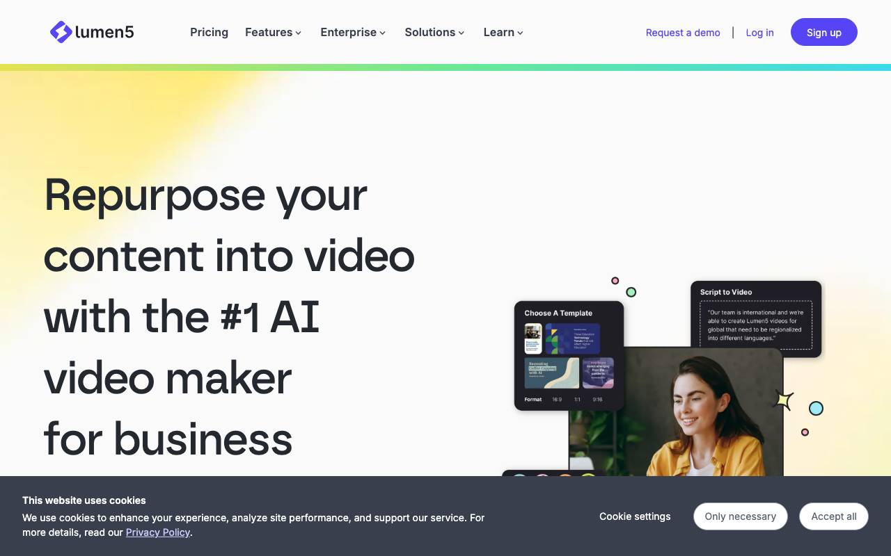 Lumen5 website preview