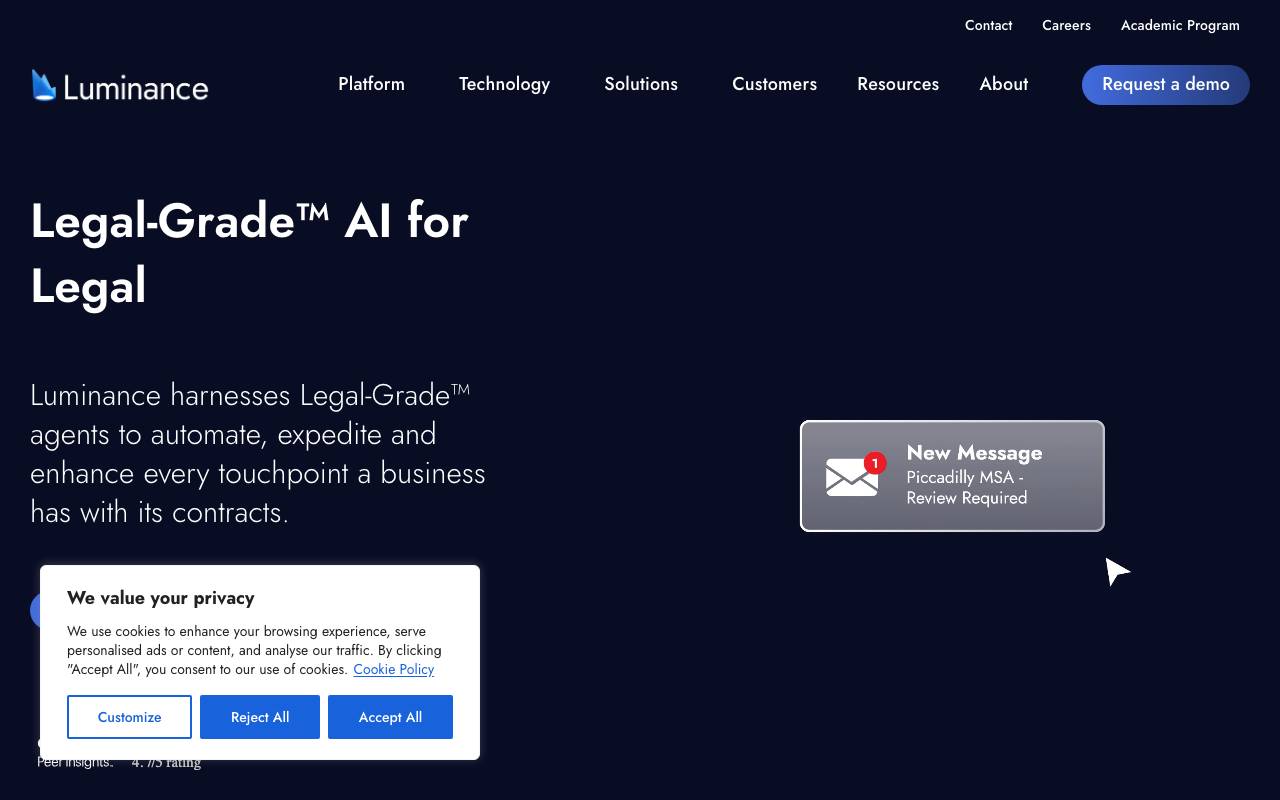 Luminance website preview