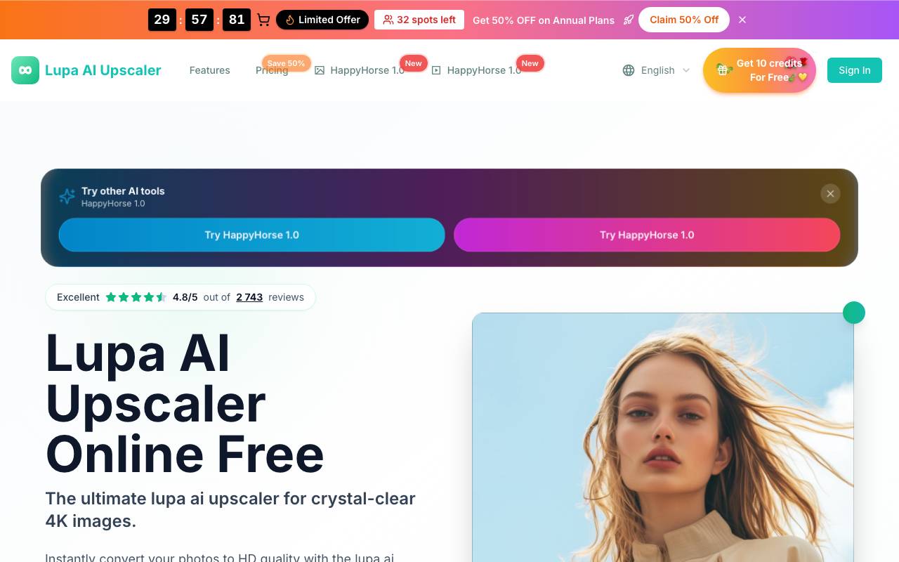 lupa ai website preview