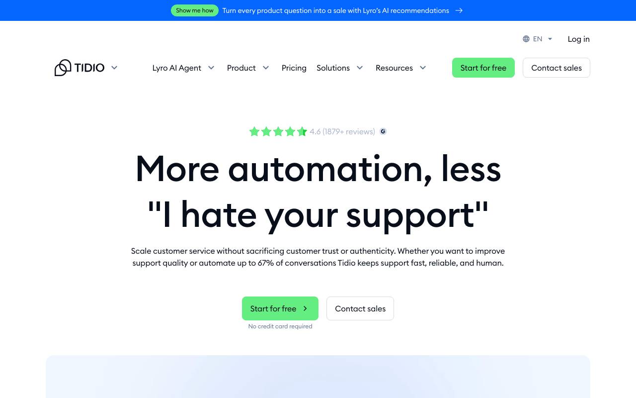 Lyro AI website preview