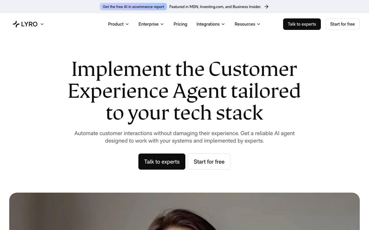 Lyro website preview