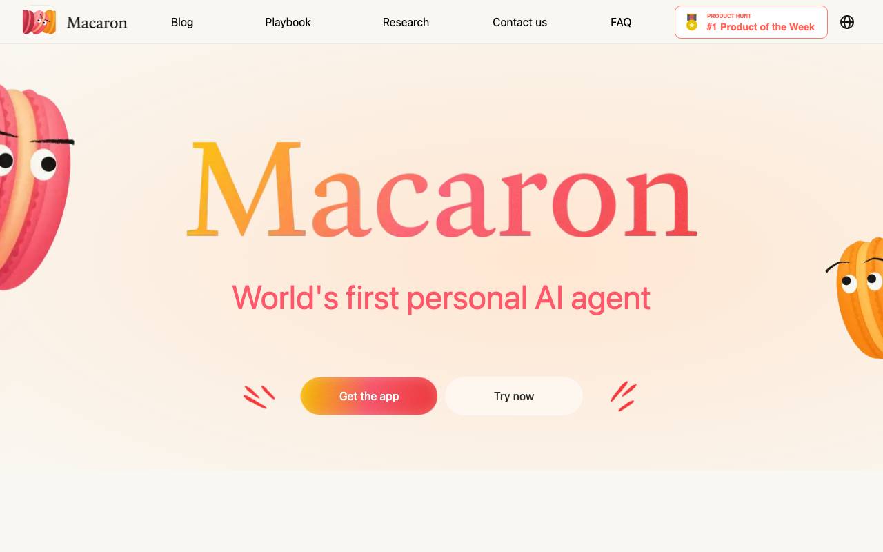 Macaron AI website preview