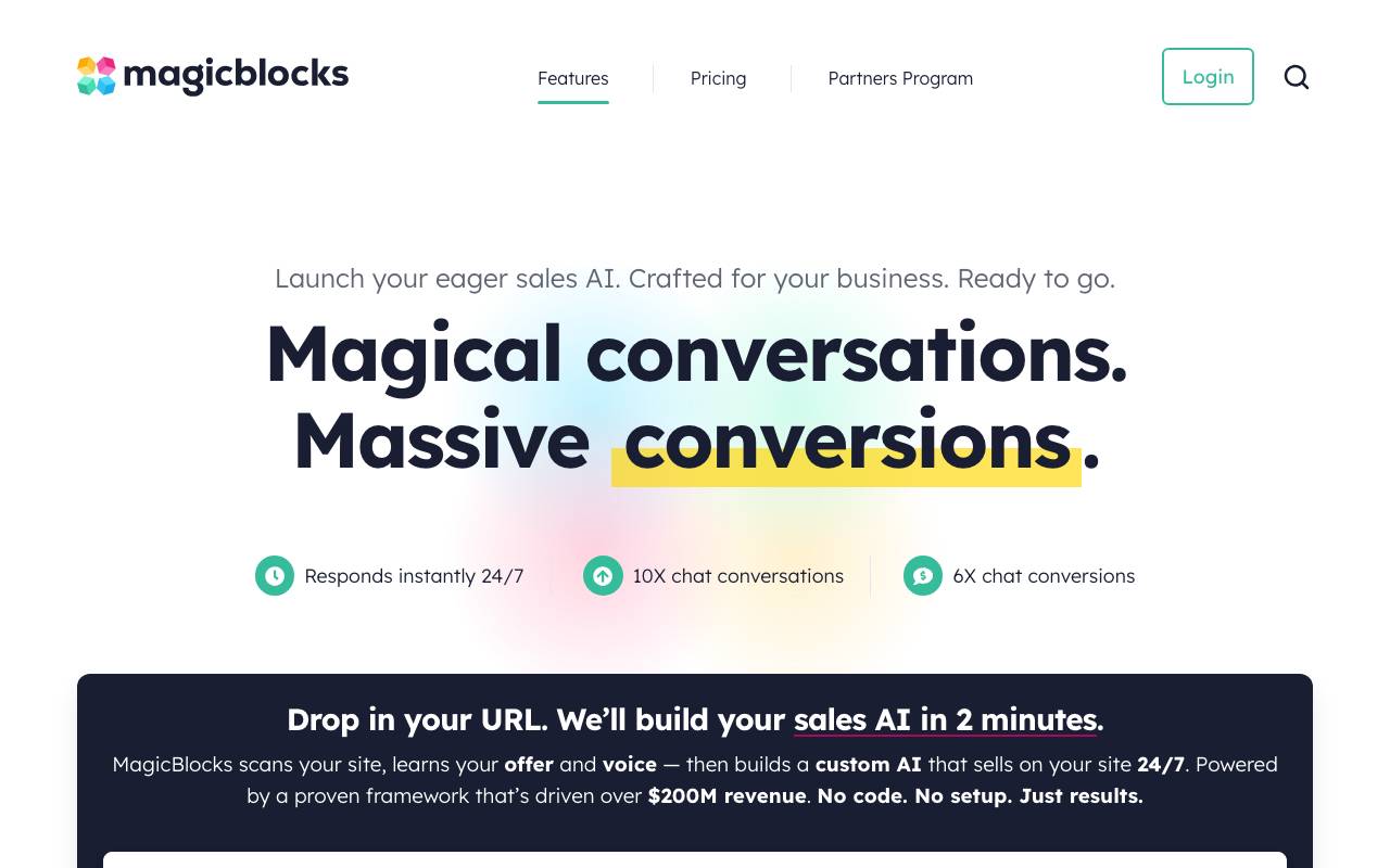 MagicBlocks website preview