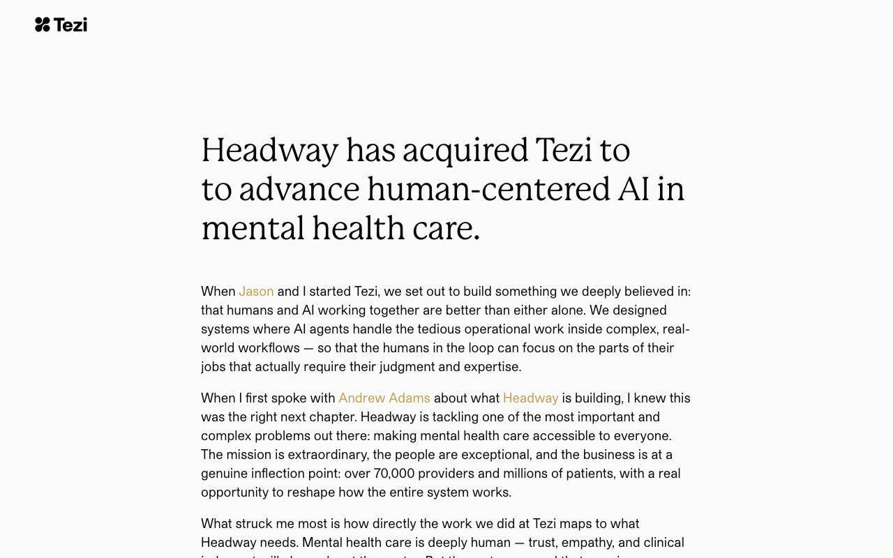 Max by Tezi AI website preview