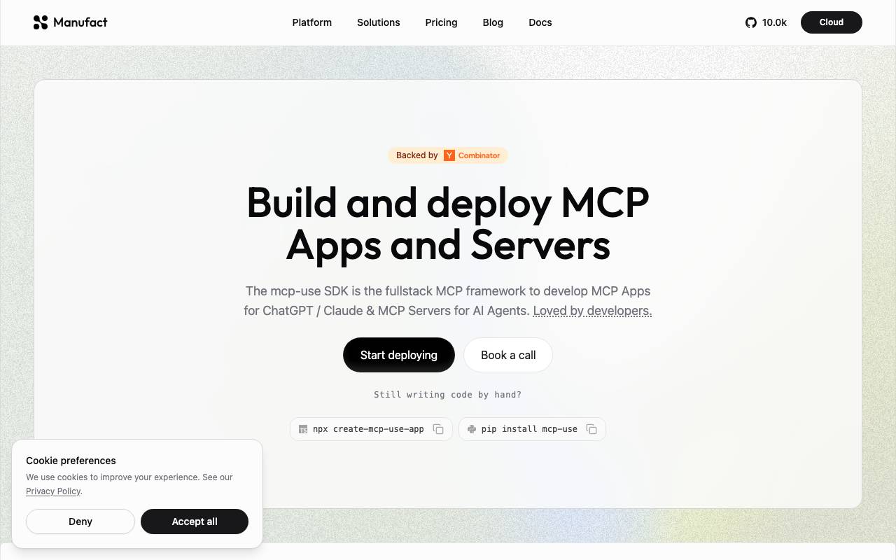 MCP‑Use website preview