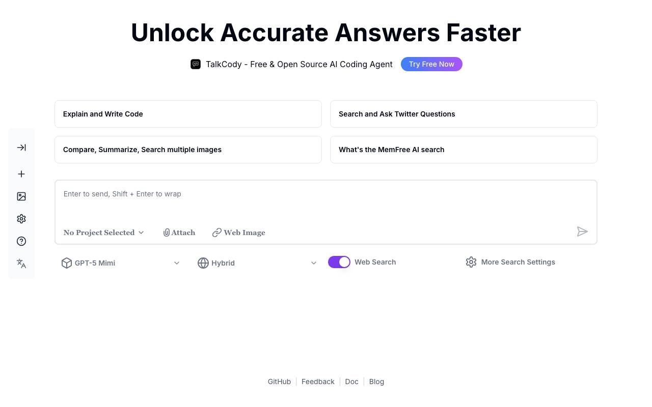 MemFree website preview