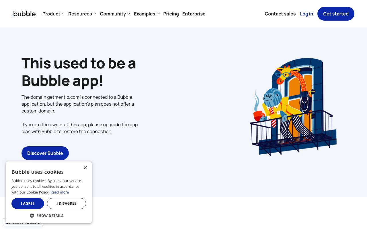 Mentio website preview