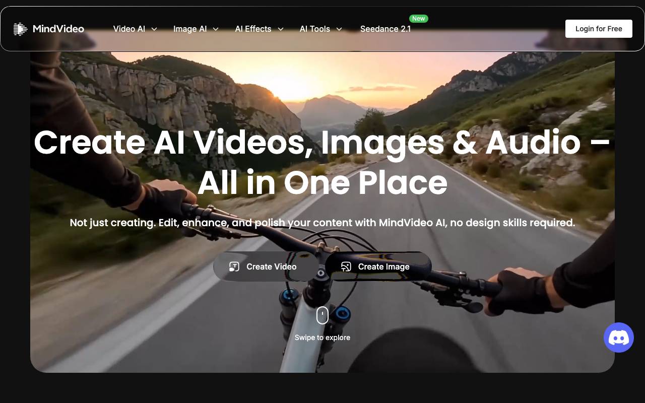 MindVideo website preview