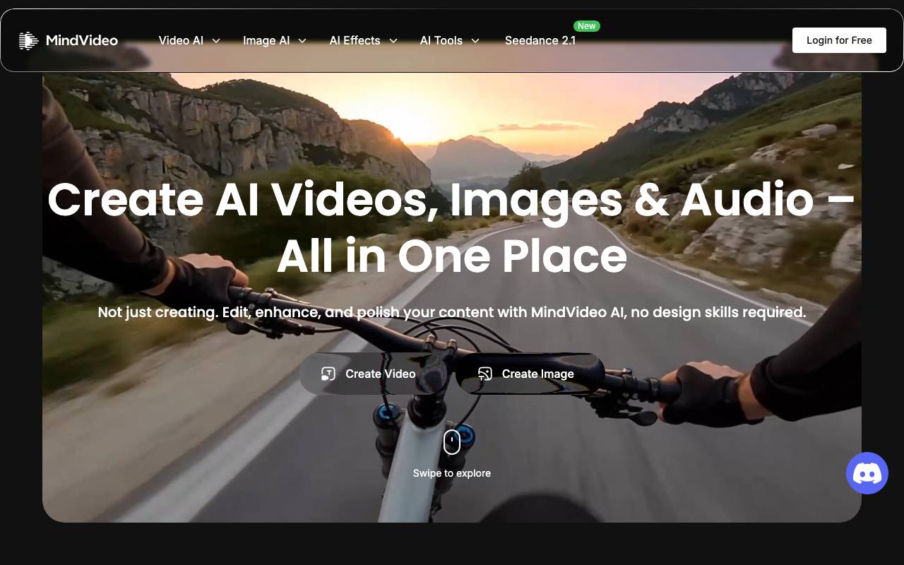 MindVideo AI website preview