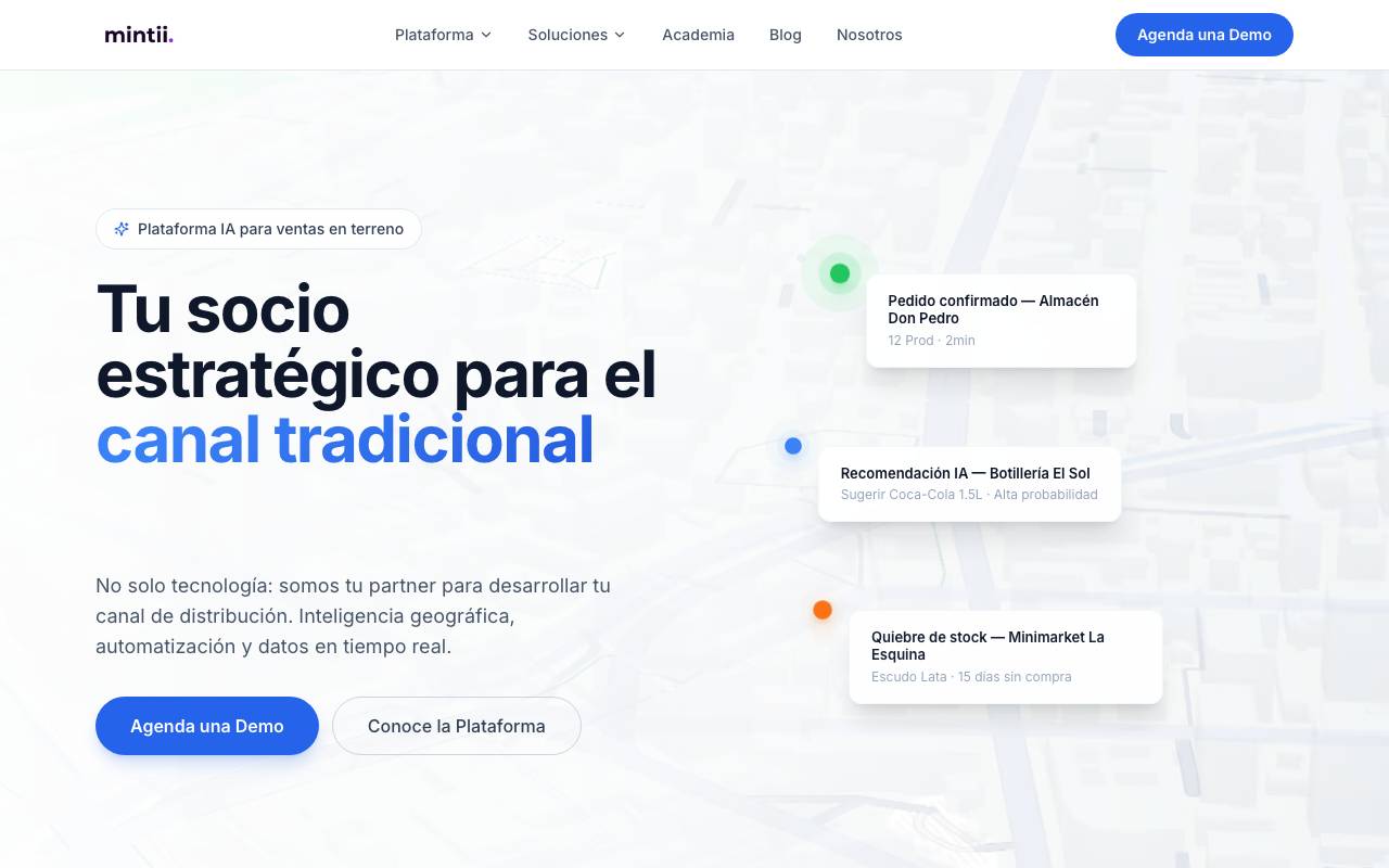 Mintii website preview