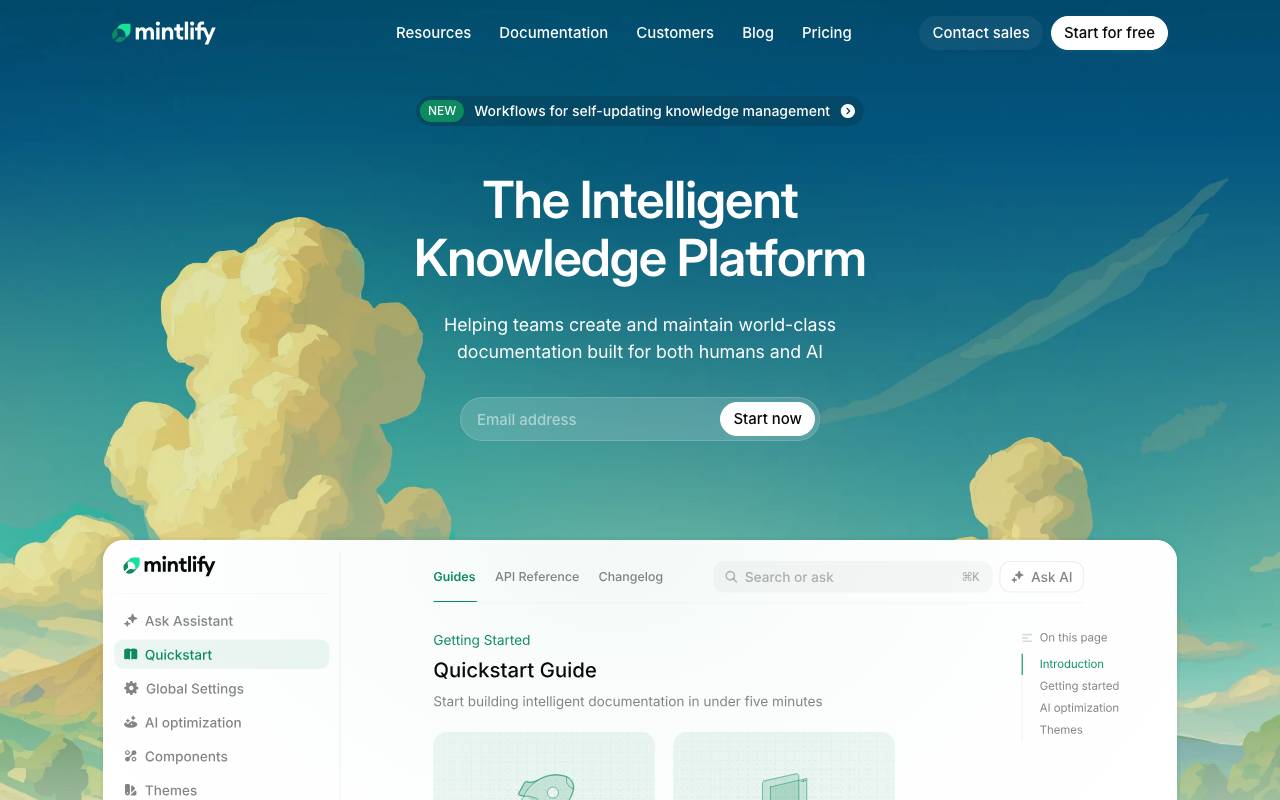 Mintlify website preview