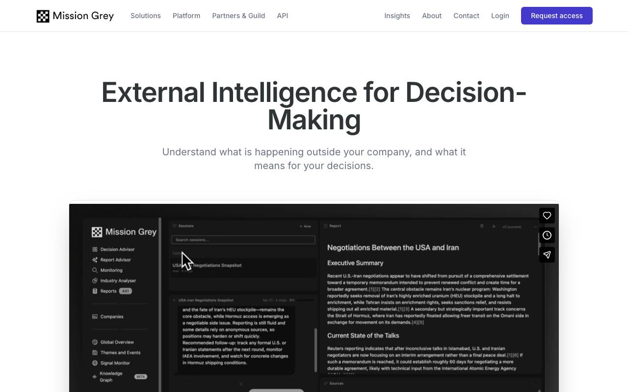 Mission Grey website preview