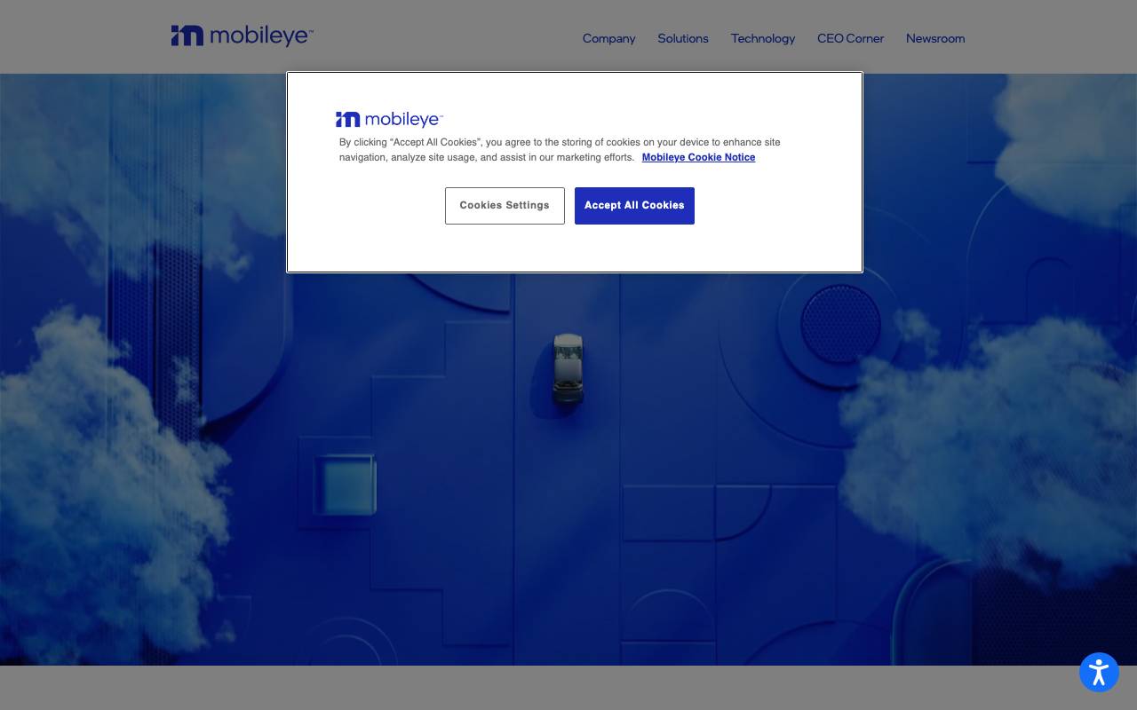 Mobileye website preview
