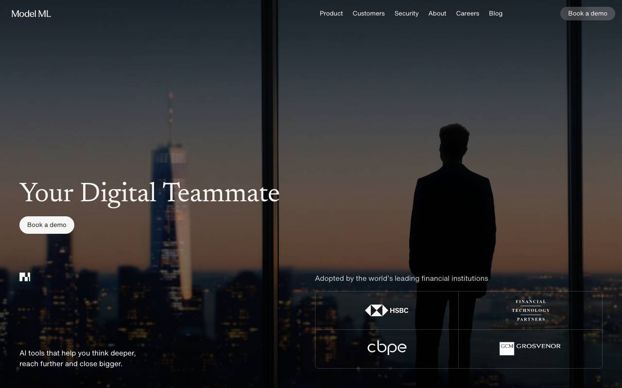Model ML website preview