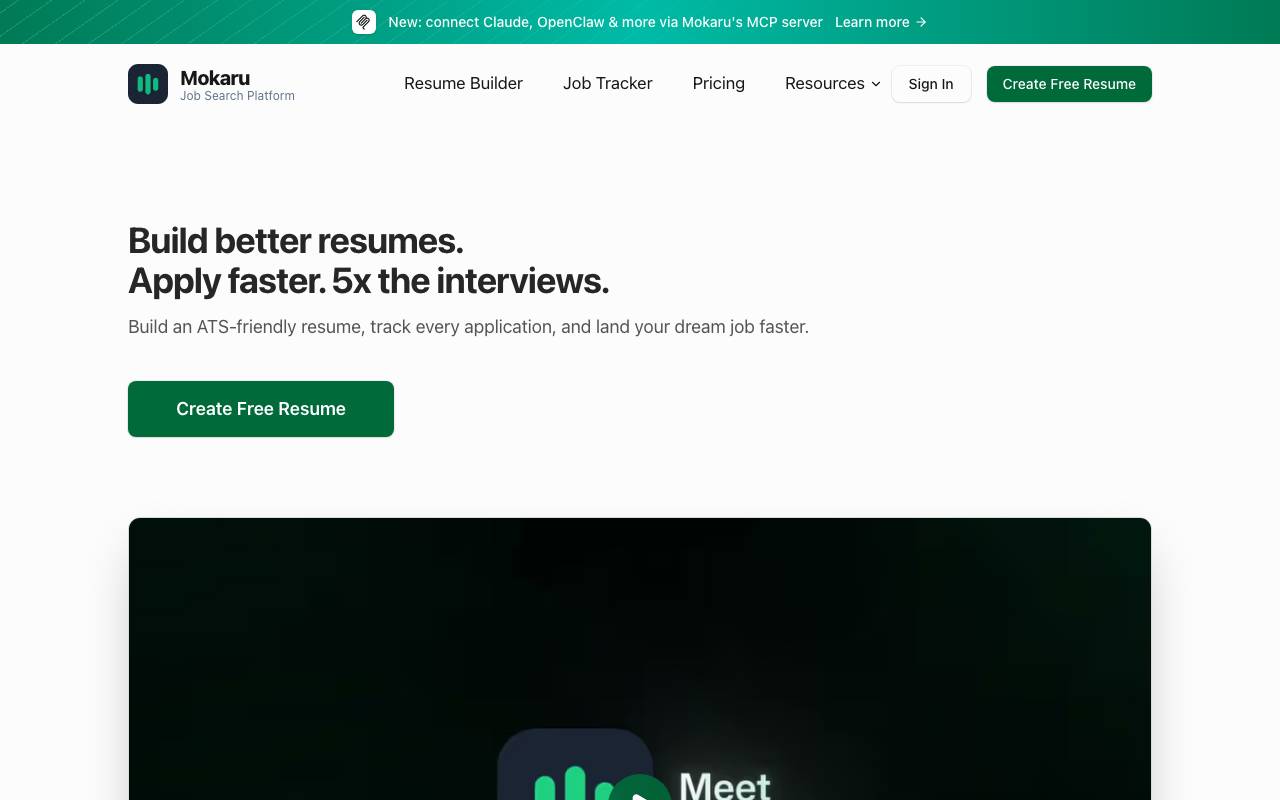 Mokaru website preview