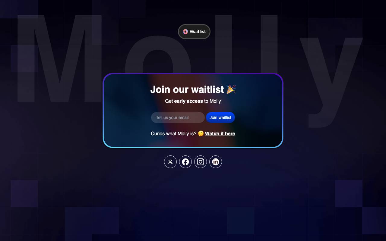 Molly website preview
