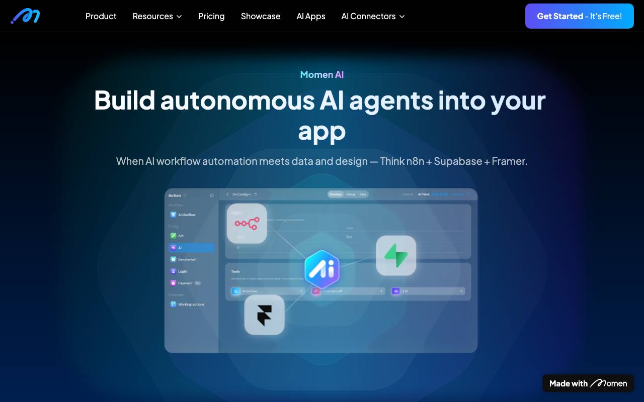 Momen website preview