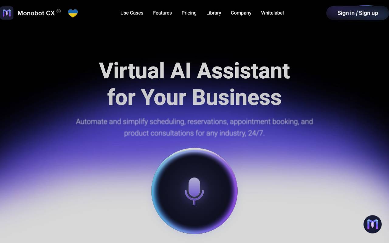 Monobot CX website preview