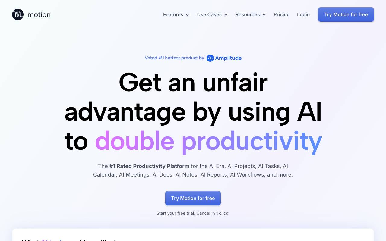 Motion website preview