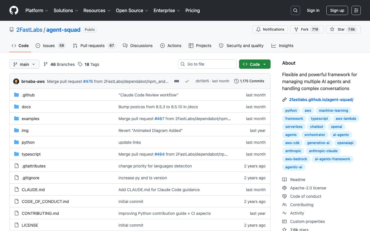 Multi-Agent Orchestrator website preview