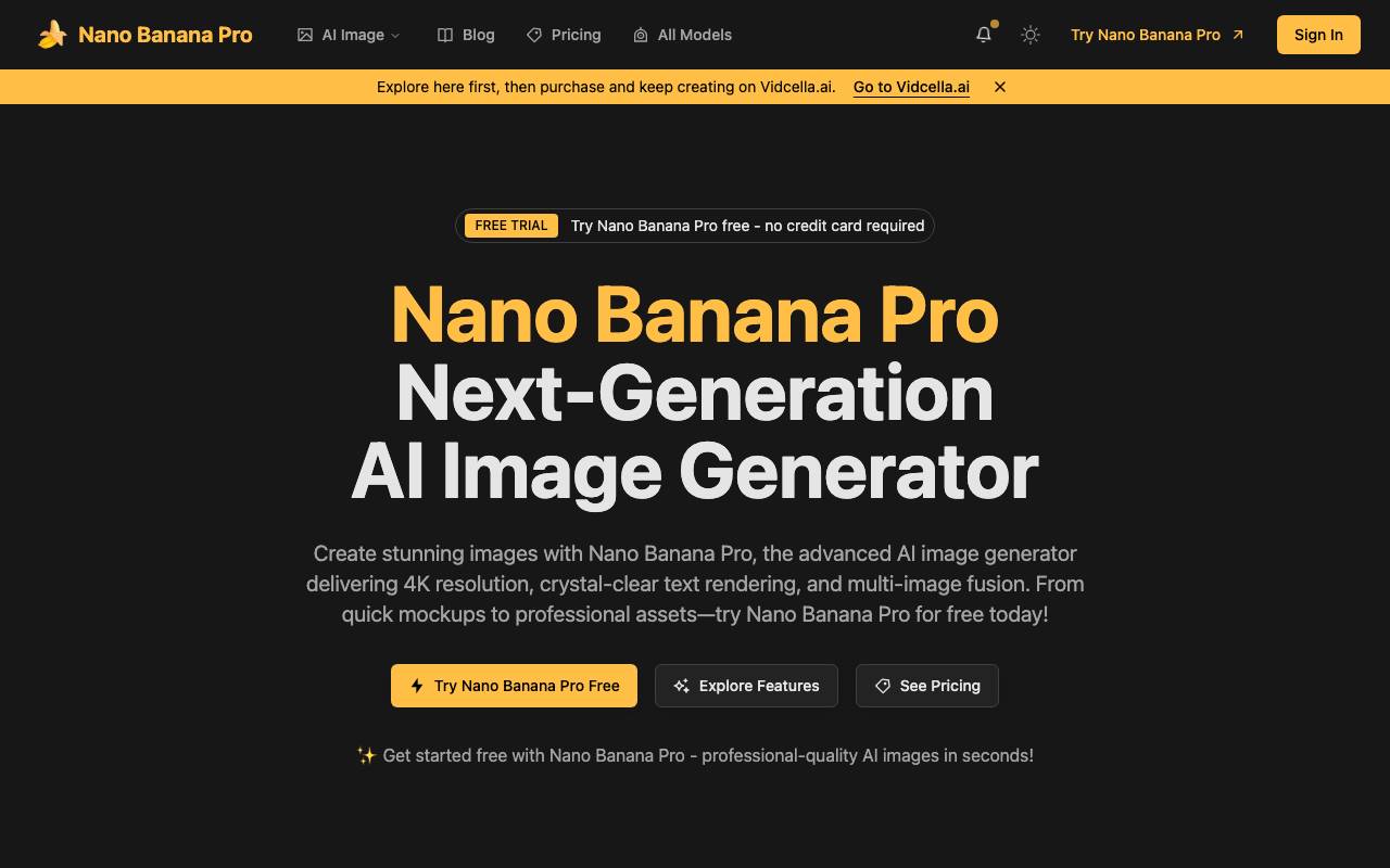 Nano Banana 2 AI website preview