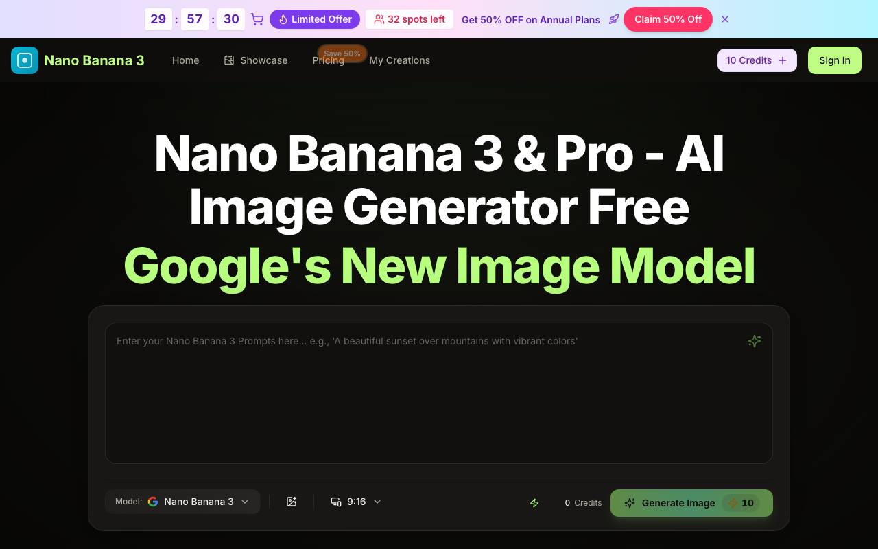 nano banana 3 website preview